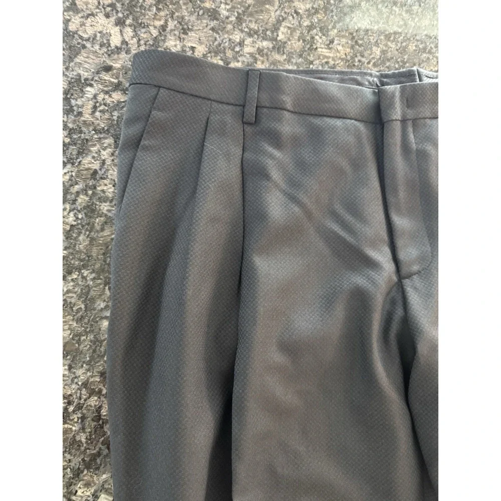 Giorgio Armani Italy Men's Black Flat Front Trousers Pants. NWT Authentic 40x37